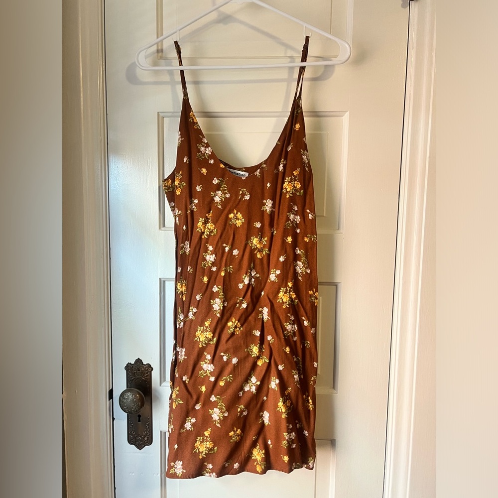 Reformation Ventura Dress “Floret” size L (wears like a small/medium)